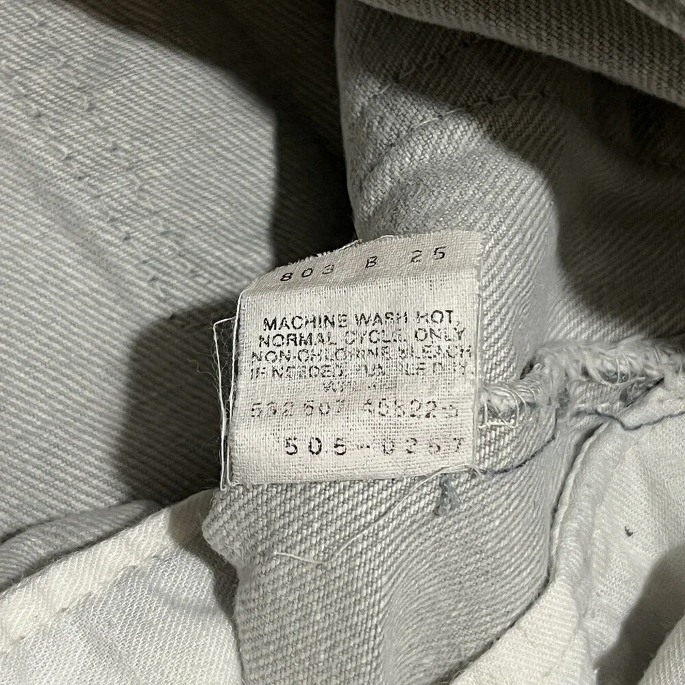 Vintage Levi Gray Jeans Denim USA 30x30 1980s 505 Silver Tab Levis Colors 550